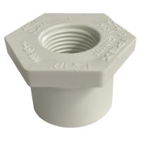 PVC Reducer Bushing, Schedule 40, 1 IN Spigot x 1/2 IN FPT, 435724