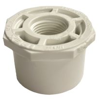 PVC Reducer Bushing, Schedule 40, 1-1/4 IN Spigot x 1/2 IN FPT, 435726