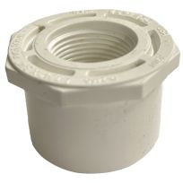 PVC Reducer Bushing, Schedule 40, 1-1/4 IN Spigot x 3/4 IN FPT, 435727