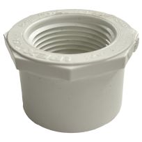 PVC Reducer Bushing, Schedule 40, 1-1/4 IN Spigot x 1 IN FPT, 435728