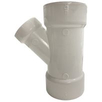 PVC 45 Degree Reducer Pipe Wye, Schedule 40, 3 IN x 3 IN x 1-1/2 IN, 192331L