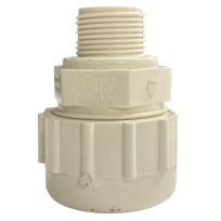 PVC Male Compression Pipe Adapter, Schedule 40, 3/4 IN, 161-104