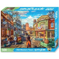 springbok® Old Western Town Jigsaw Puzzle, 500 Piece, 33-01658
