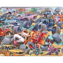LARSEN® Monster Truck Race Children's Educational Jigsaw Puzzle, 35 Piece, 41-07914