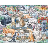 LARSEN® Cute Cats Children's Jigsaw Puzzle, 45 Piece, 41-07915