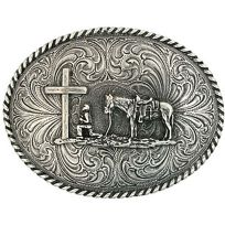 Montana Silversmiths Christian Cowboy Attitude Belt Buckle, 61304