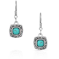 Montana Silversmiths Blue Earth Turquoise Drop Earrings, ER1263