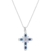 Montana Silversmiths River of Lights Budded Cross Necklace, NC3399