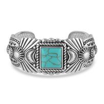 Montana Silversmiths Flourished Turquoise Cuff Bracelet, BC4813