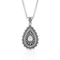 Montana Silversmiths Purely & Primal Teardrop Silver Necklace, NC5039