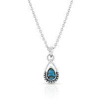 Montana Silversmiths Touch of Turquoise Teardrop Necklace, NC5123