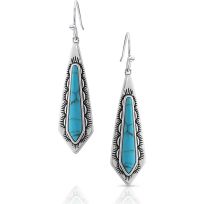 Montana Silversmiths Southwest Turquoise Stream Earrings, ER5254