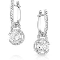 Montana Silversmiths Lock and Key Crystal Earrings, ER5519