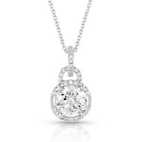 Montana Silversmiths Lock and Key Crystal Necklace, NC5519