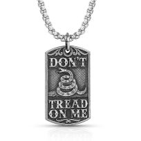 Montana Silversmiths Don't Tread on Me Dog Tag Necklace, NC5492MA