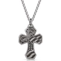 Montana Silversmiths American Made Tradition Cross Necklace, AMNC5457MA