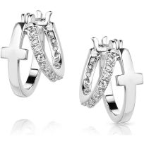 Montana Silversmiths Wrapped in Faith Crystal Earrings, ER5949