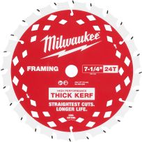 Milwaukee Tool 24T Thick Kerf Framing Circular Saw Blades, 10-Pack, 48-41-0740, 7-1/4 IN