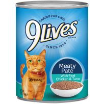 9Lives® Meaty Pâté Real Chicken & Tuna Wet Cat Food, 83252, 13 OZ Can