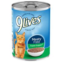 9Lives® Meaty Pate Super Supper Wet Cat Food, Fish & Chicken, 83253, 13 OZ Can