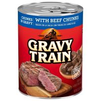 Gravy Train Chunks in Gravy with Beef Wet Cat Food, 83314, 13.2 OZ Can
