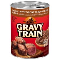 Gravy Train Chunks in Gravy With T-Bone Wet Cat Food, 83315, 13.2 OZ Can