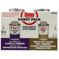 Oatey® Regular Clear Cement and Purple Primer Handy Pack, 30246