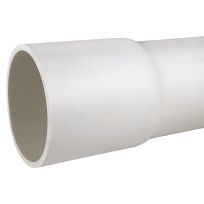 PVC Pipe, Sewer & Drain, Bell End, 3 IN x 10 FT, PVC 30030 0600