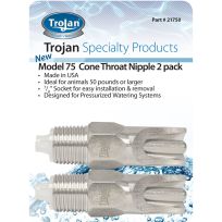 Trojan Cone Throat Model 75 Nipple, 2-Pack, 21750