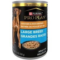 PURINA® PRO PLAN® Large Breed Gravy Wet Dog Food, Chicken & Rice Entree, 198-616-15, 13 OZ Can