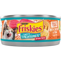 PURINA® Friskies® Tasty Treasures with Chicken & Tuna in Gravy (Scallop Flavor), 199-531-15, 5.5 OZ Can
