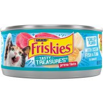 PURINA® Friskies® Tasty Treasures With Chicken and Tuna in Gravy (Scallop Flavor), 199-532-15, 5.5 OZ Can