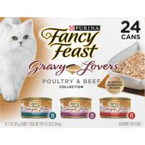 PURINA® Fancy Feast® Gravy Lovers Poultry & Beef Grilled Gourmet Wet Cat Food, Variety Pack, 199-587-15, 3 OZ Can