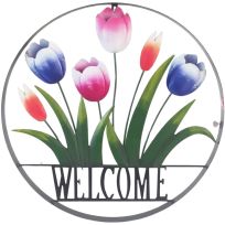Backyard Expressions Welcome Tulip Wheel, 911764