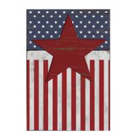 Backyard Expressions Wooden Patriotic Wall Plaque, 911906