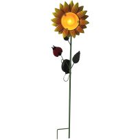 Backyard Expressions Solar Sunflower Stake, 911932