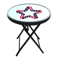 Backyard Expressions Steel Foldable table, Patriotic, 912209