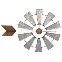 Backyard Expressions Galvanized Windmill Wall Decor, 910961