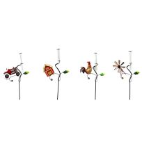 Backyard Expressions Decorative Metal Stake with Rain Gauge, Assorted, 911691