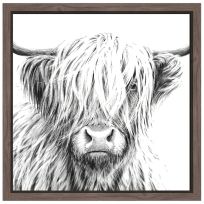 Backyard Expressions Wooden Highland Cow sign, 911928