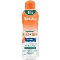 TROPICLEAN® Natural Flea + Tick Soothing Shampoo for Dogs, FTSTSH20Z-R2, 20 OZ