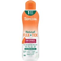 TROPICLEAN® Natural Flea + Tick Maximum Strength Shampoo for Dogs, FTMXSH20Z-R2, 20 OZ