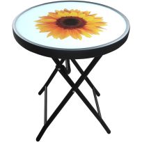 Backyard Expressions Steel foldable table, Sunflower, 912210