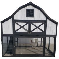 Rugged Ranch Omaha Chicken Coop, OMHACOOPBLKWHT, Black / White