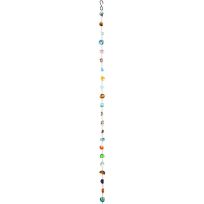 Evergreen Multi-Colored Glass and Metal Rain Chains for Gutters, 84G3956