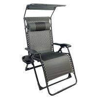 BLACK SIERRA EQUIPMENT® Zero Gravity XL Shade Chair, ZGCH-009-GRY-BSE