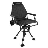 BLACK SIERRA EQUIPMENT® Hi-Line Adjustable Swivel Hunting Chair, HCH-032-BLK-BSE