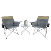 BLACK SIERRA EQUIPMENT® 4-Piece Patio Set, QACH-018-4SET-BSE