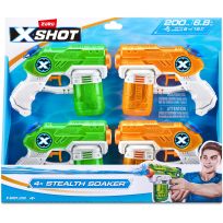 ZURU X-SHOT Water Warfare Stealth Soaker Water Blaster, 4-Pack, 118132