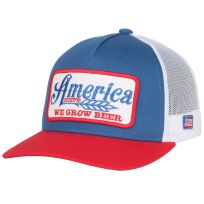 Rural Cloth We Grow Beer Hat, WGB-H09, Red / White / Blue, One Size Fits Most